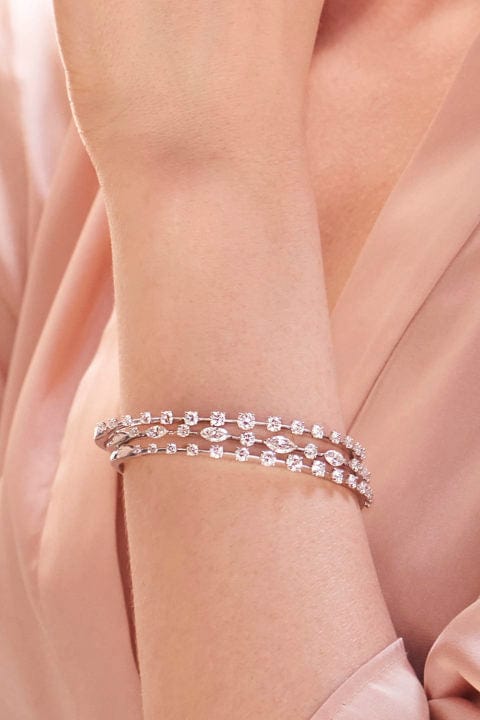 KWIAT-Starry Night Diamond Bangle-WHITE GOLD