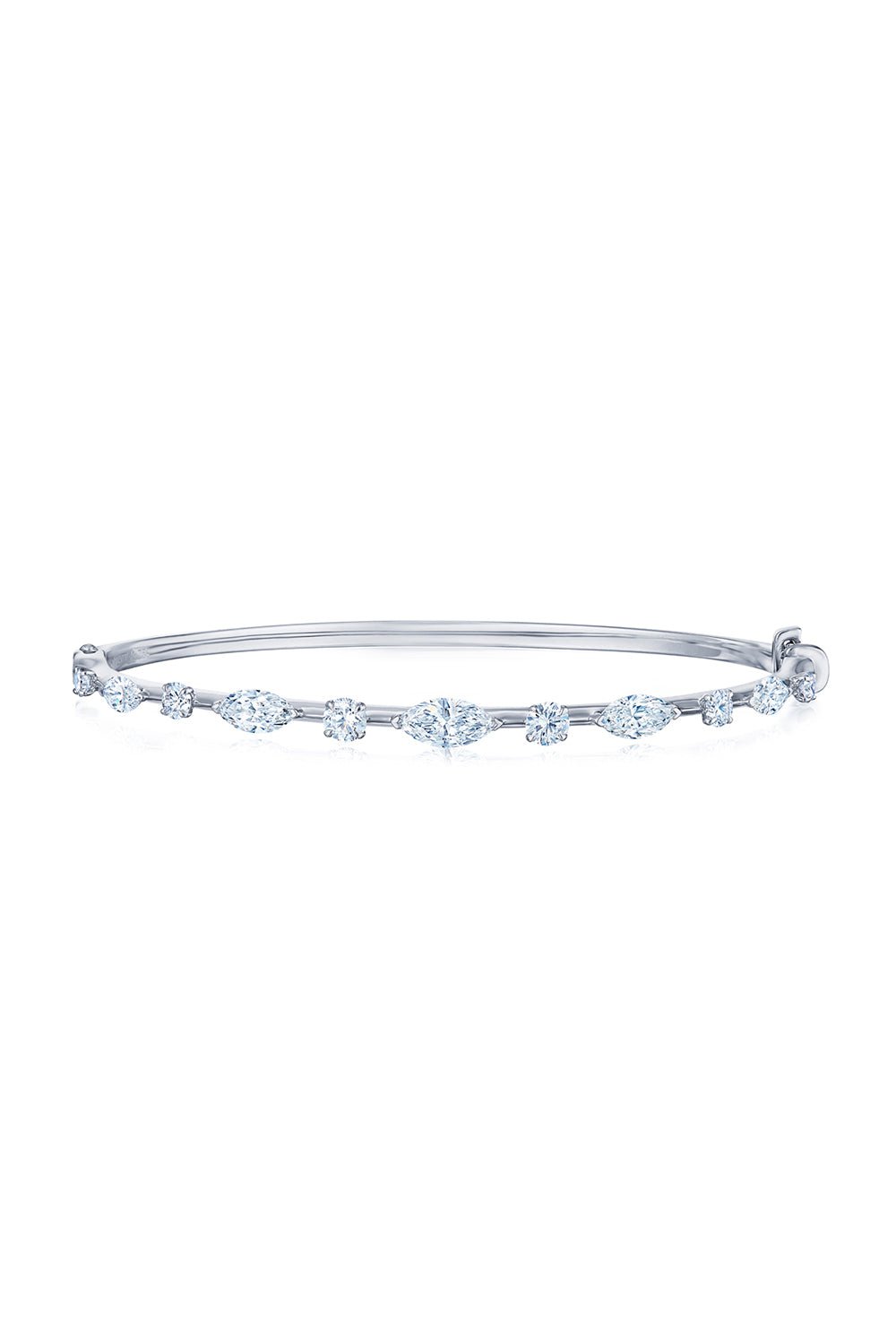 KWIAT-Starry Night Mixed Diamond Bangle Bracelet-WHITE GOLD