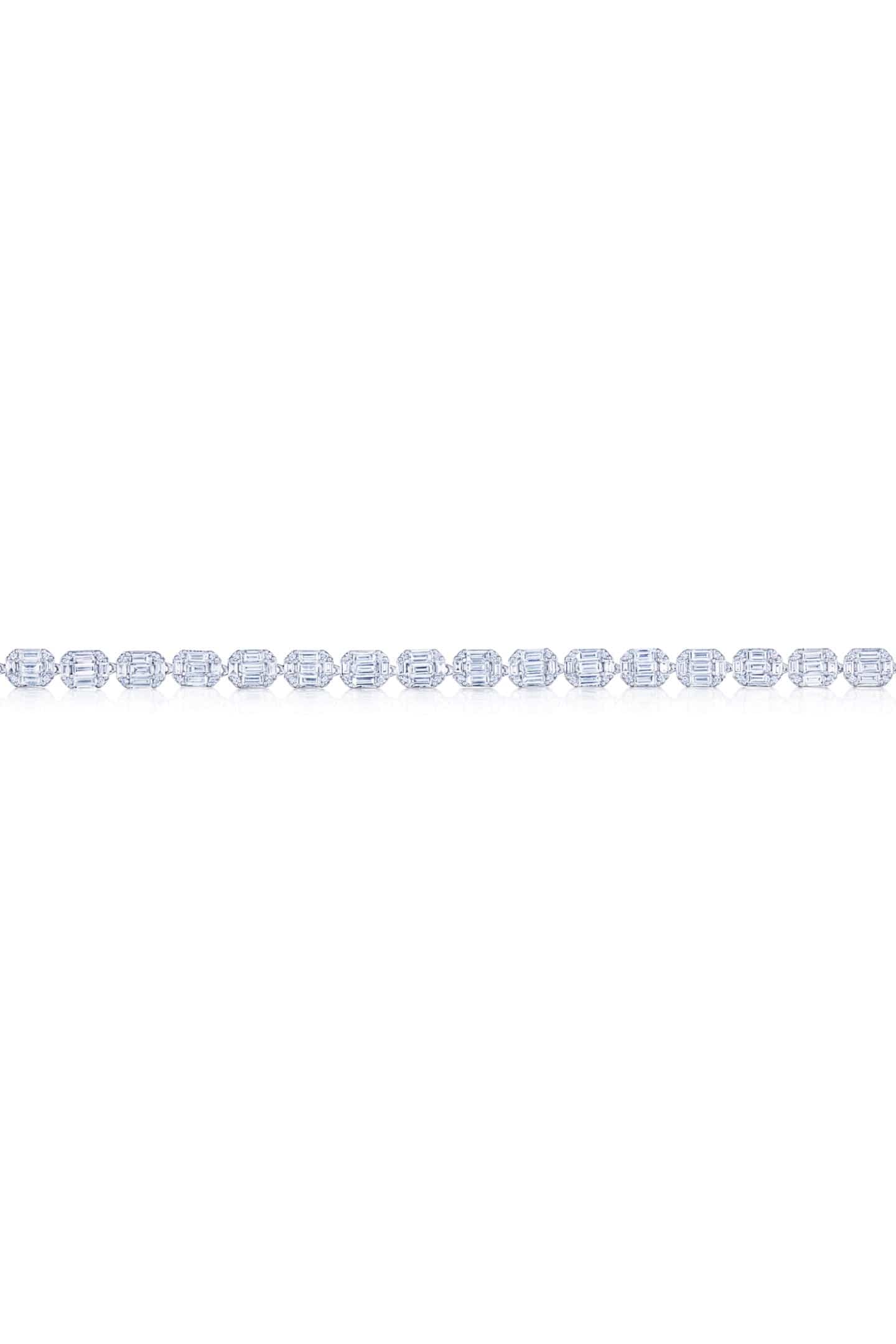 KWIAT-Sunburst Diamond Line Bracelet-WHITE GOLD
