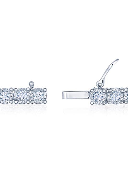 KWIAT-Sunburst Diamond Line Bracelet-WHITE GOLD