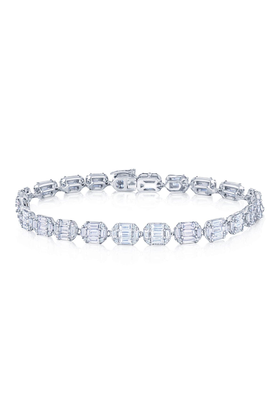 KWIAT-Sunburst Diamond Line Bracelet-WHITE GOLD