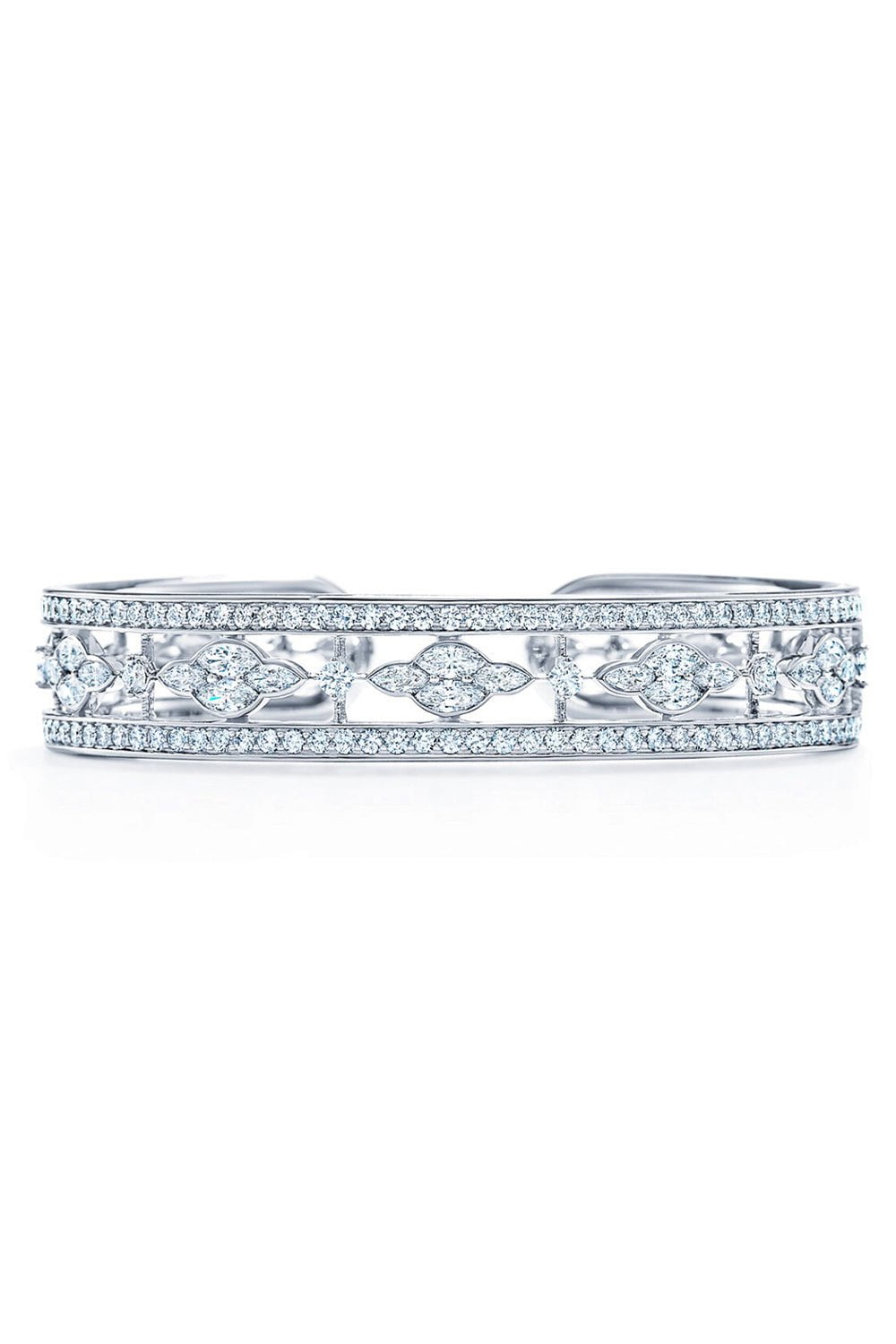 KWIAT-Trellis Cuff Bangle-WHITE GOLD