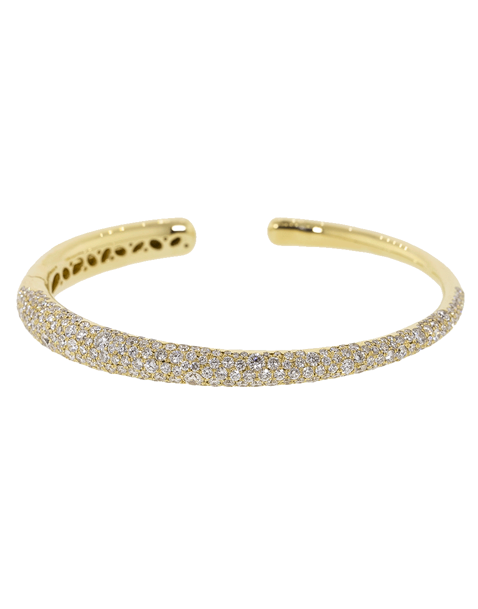 KWIAT-Cobblestone Collection Diamond Pave Bangle-YELLOW GOLD