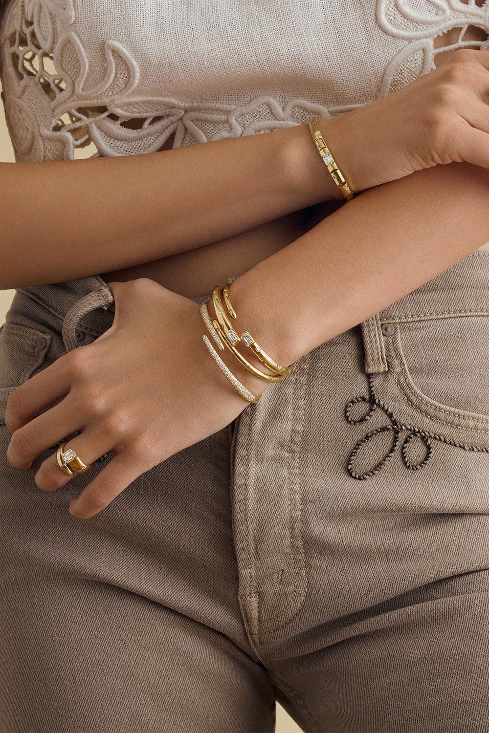 KWIAT-Cobblestone Diamond Accent Bracelet-YELLOW GOLD
