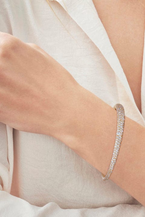 KWIAT-Cobblestone Pave Diamond Cuff-YELLOW GOLD