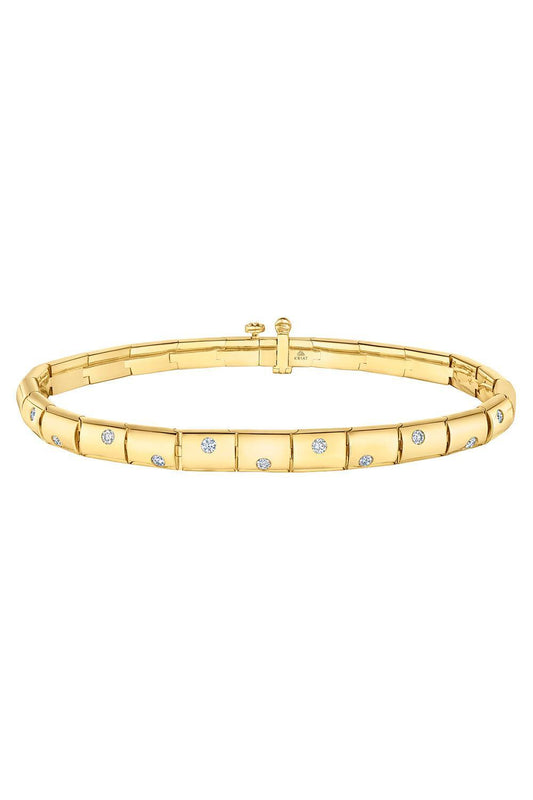 Diamond Accent Cobblestone Bracelet-YELLOW GOLD-JEWELRYFINE JEWELBRACELET O-KWIAT
