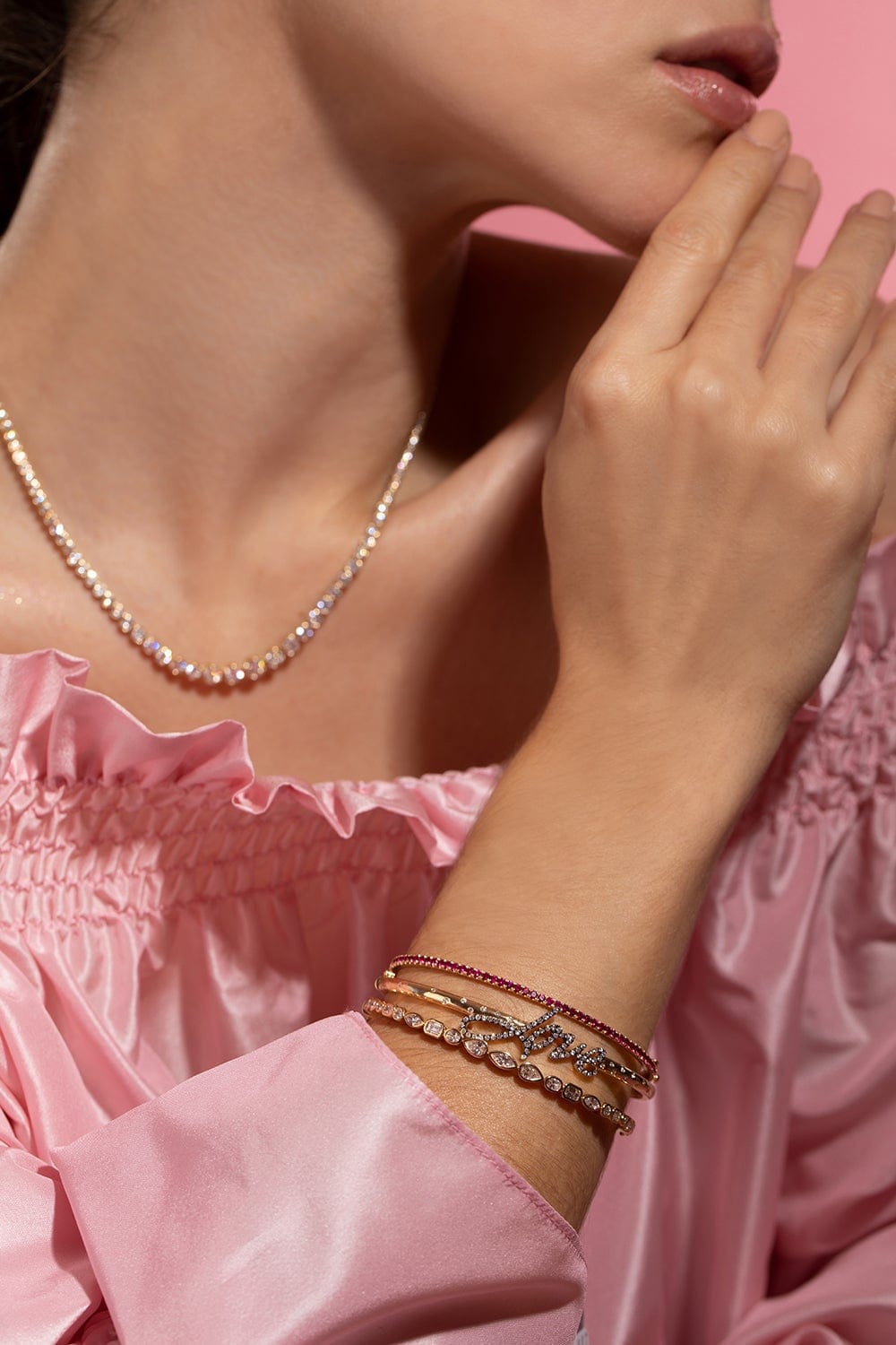 KWIAT-Diamond Give Love Bangle-YELLOW GOLD