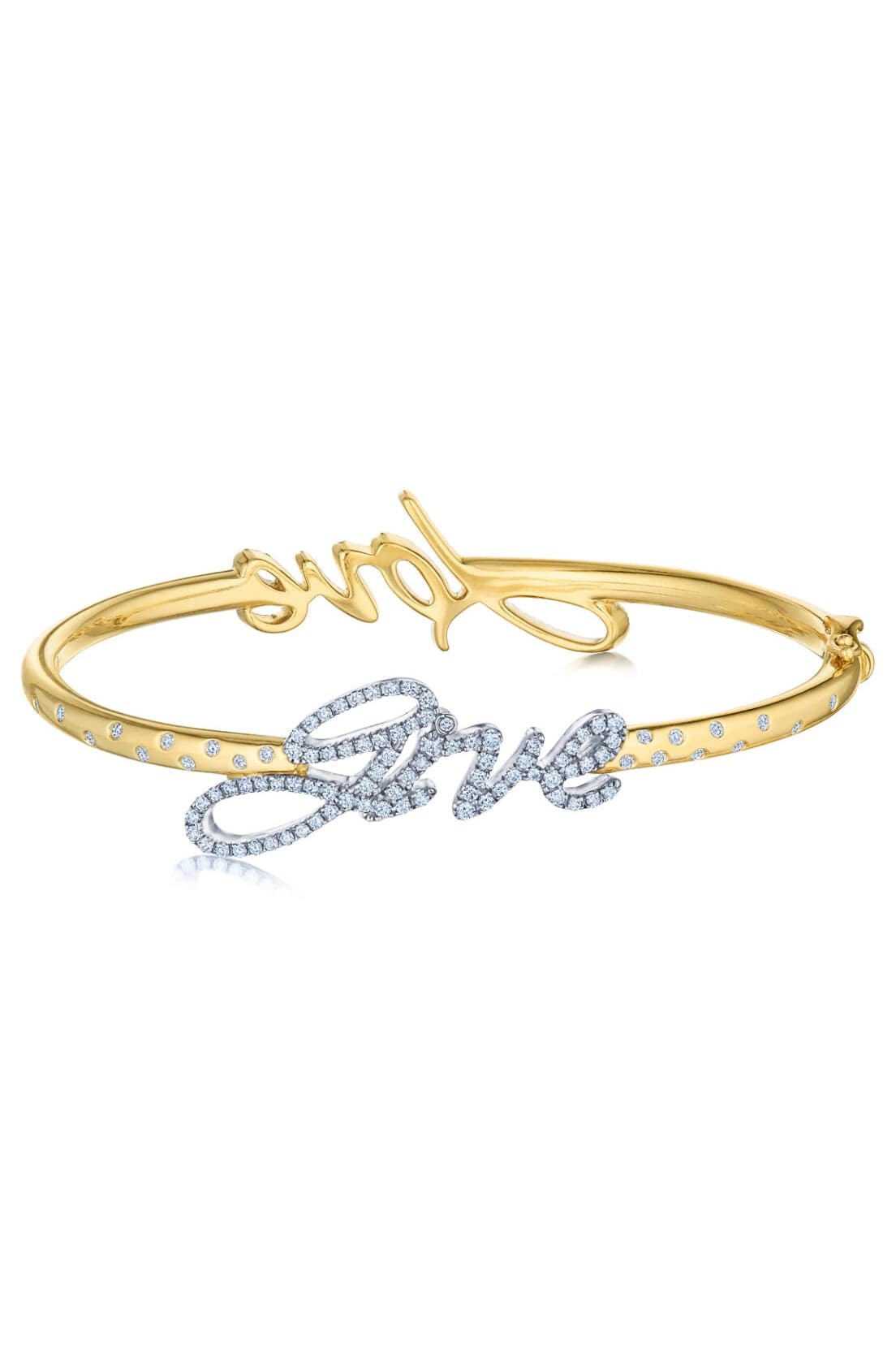 KWIAT-Diamond Give Love Bangle-YELLOW GOLD