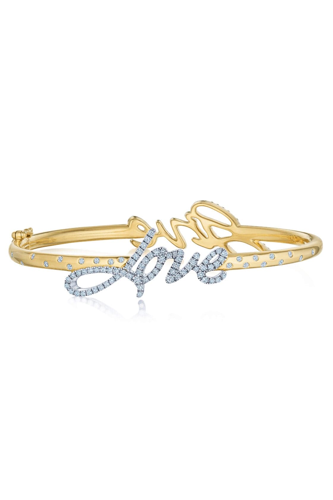 KWIAT-Diamond Give Love Bangle-YELLOW GOLD