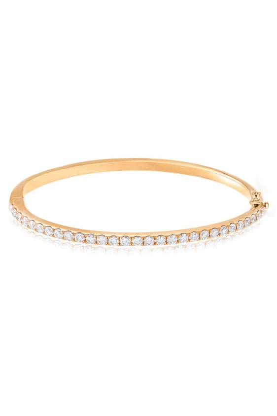 KWIAT-Diamond Stackable Bangle - 3.20mm-YELLOW GOLD