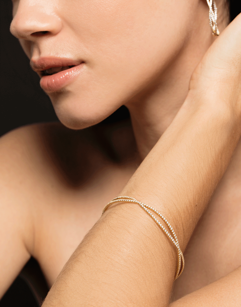 KWIAT-Fidelity Collection Diamond Pave Bracelet-YELLOW GOLD
