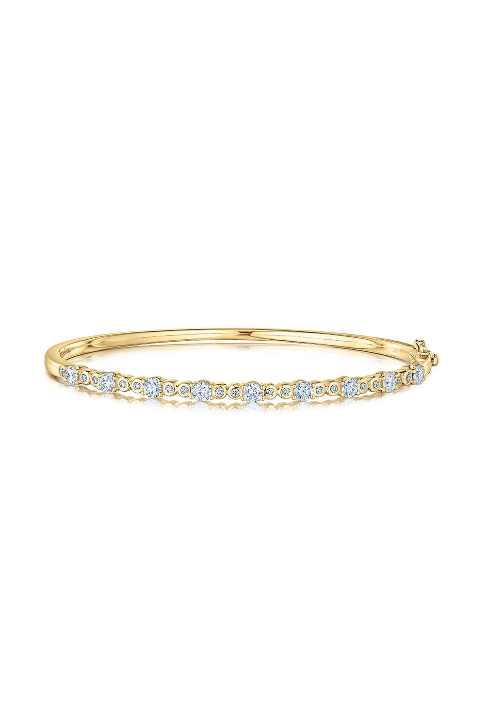 KWIAT-Lyric Diamond Bangle Bracelet-YELLOW GOLD