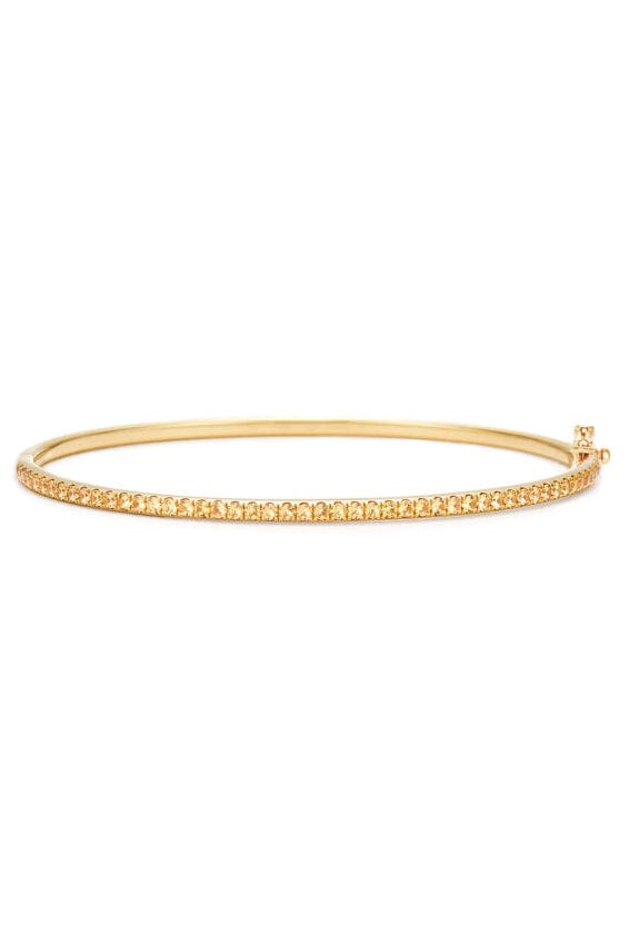 KWIAT-Stackable Slim Yellow Sapphire Bangle-YELLOW GOLD
