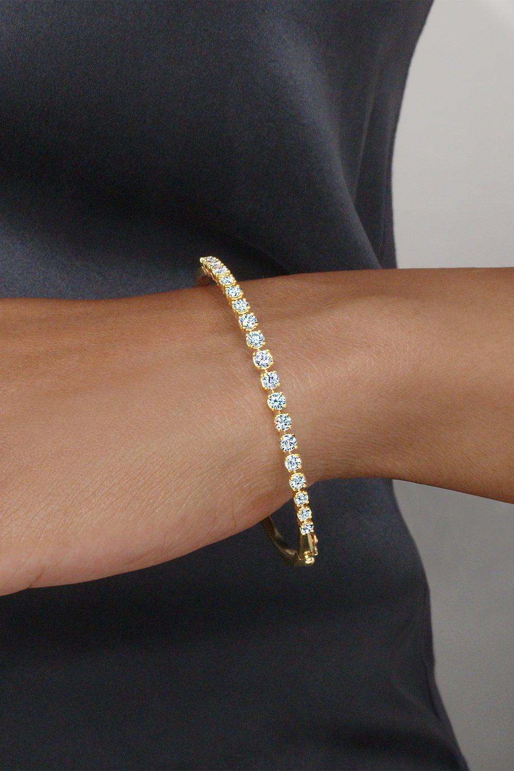 KWIAT-Starry Night Round Diamond Bangle-YELLOW GOLD