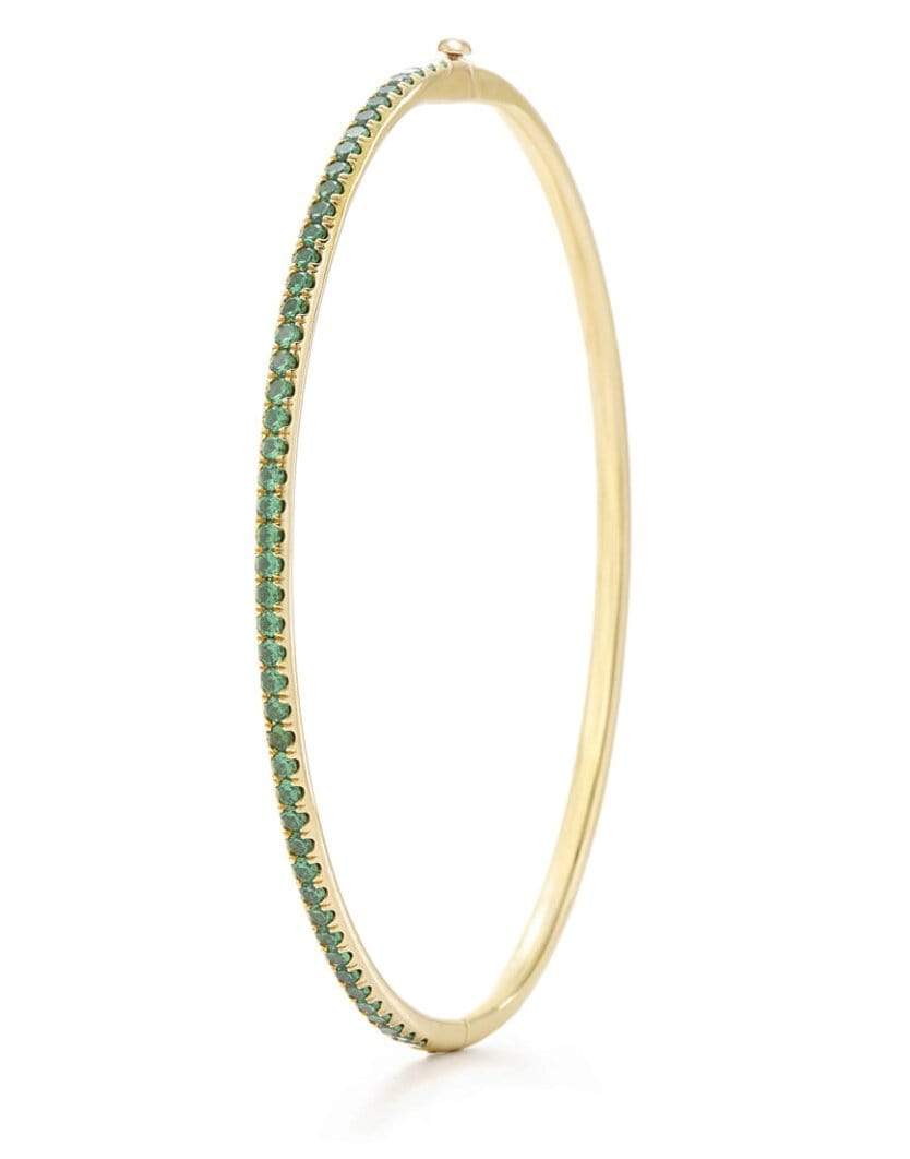 KWIAT-Tsavorite Stackable Bangle-YELLOW GOLD
