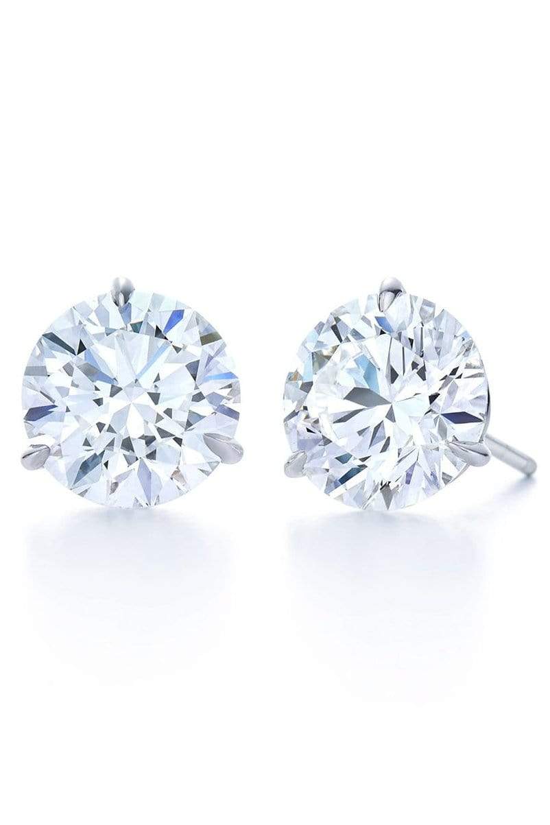 Round Diamond Stud Earrings-PLAT-JEWELRYFINE JEWELEARRING-Vendor