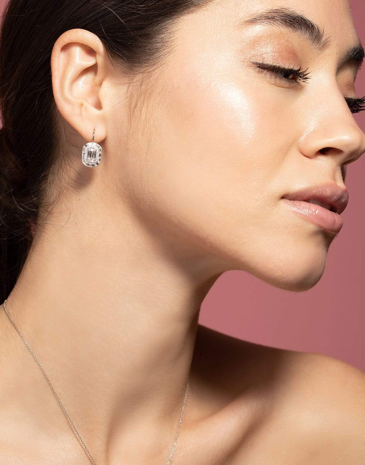 KWIAT-Ashoka Diamond Double Halo Earrings-PLATINUM