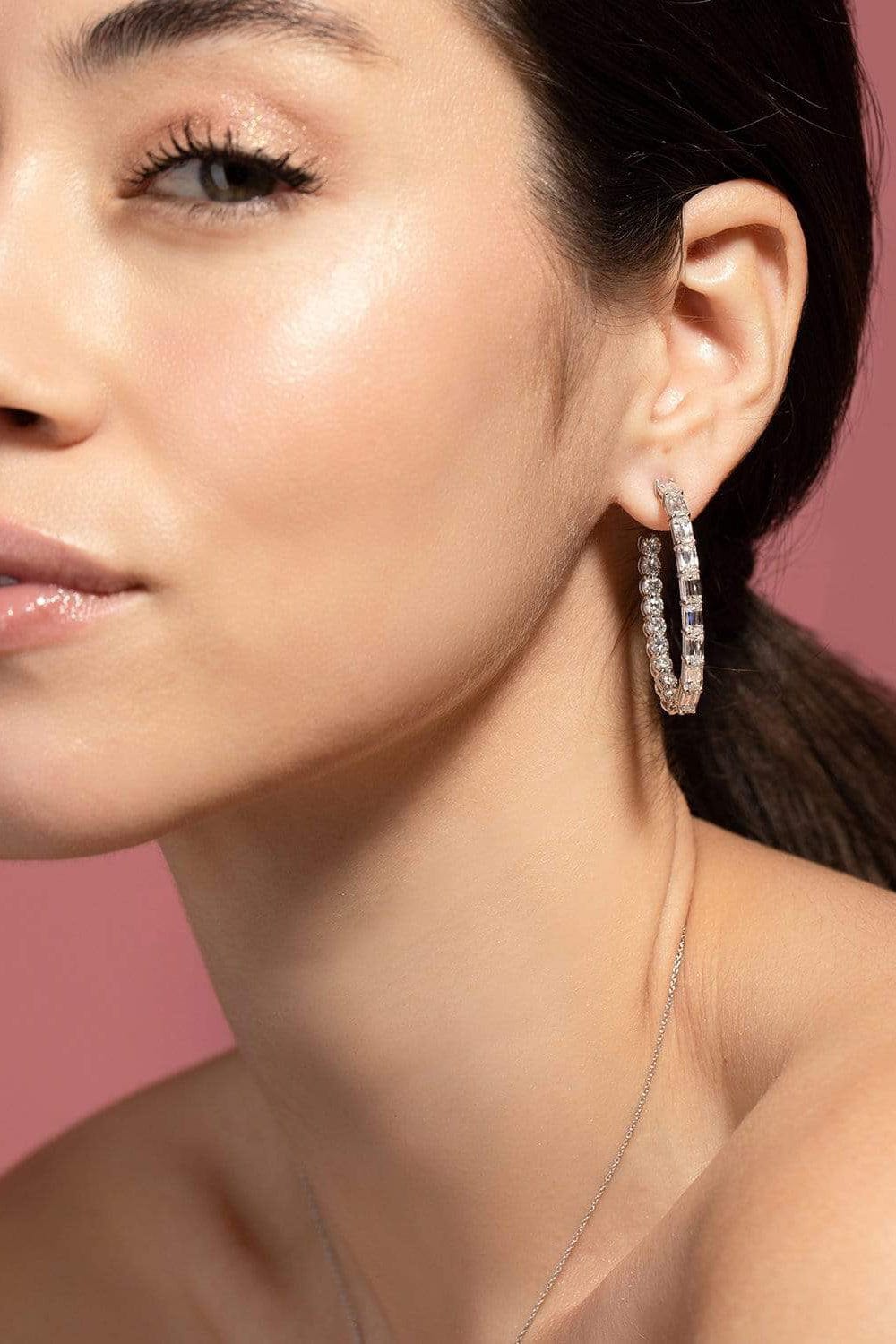 KWIAT-Ashoka Diamond Hoops 6.99ctw-PLATINUM