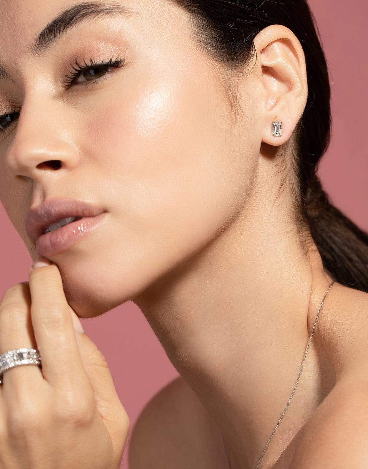 KWIAT-Ashoka Diamond Stud Earrings-PLATINUM