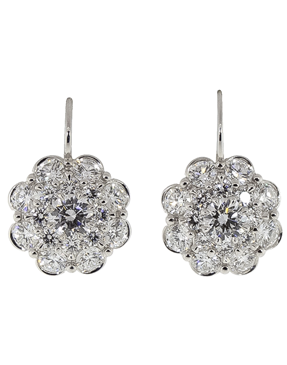 KWIAT-Cluster Collection Diamond Drop Earrings-PLATINUM