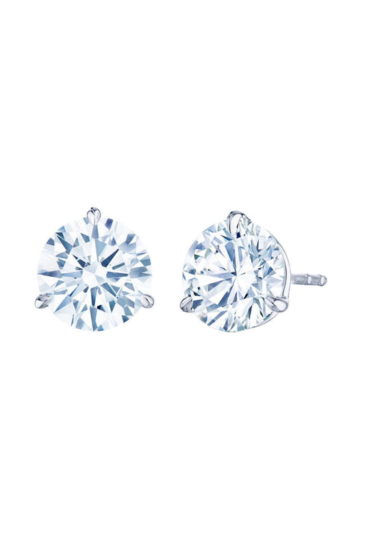 Round Diamond Stud Earrings - 5ct-PLATINUM-JEWELRYFINE JEWELEARRING-KWIAT