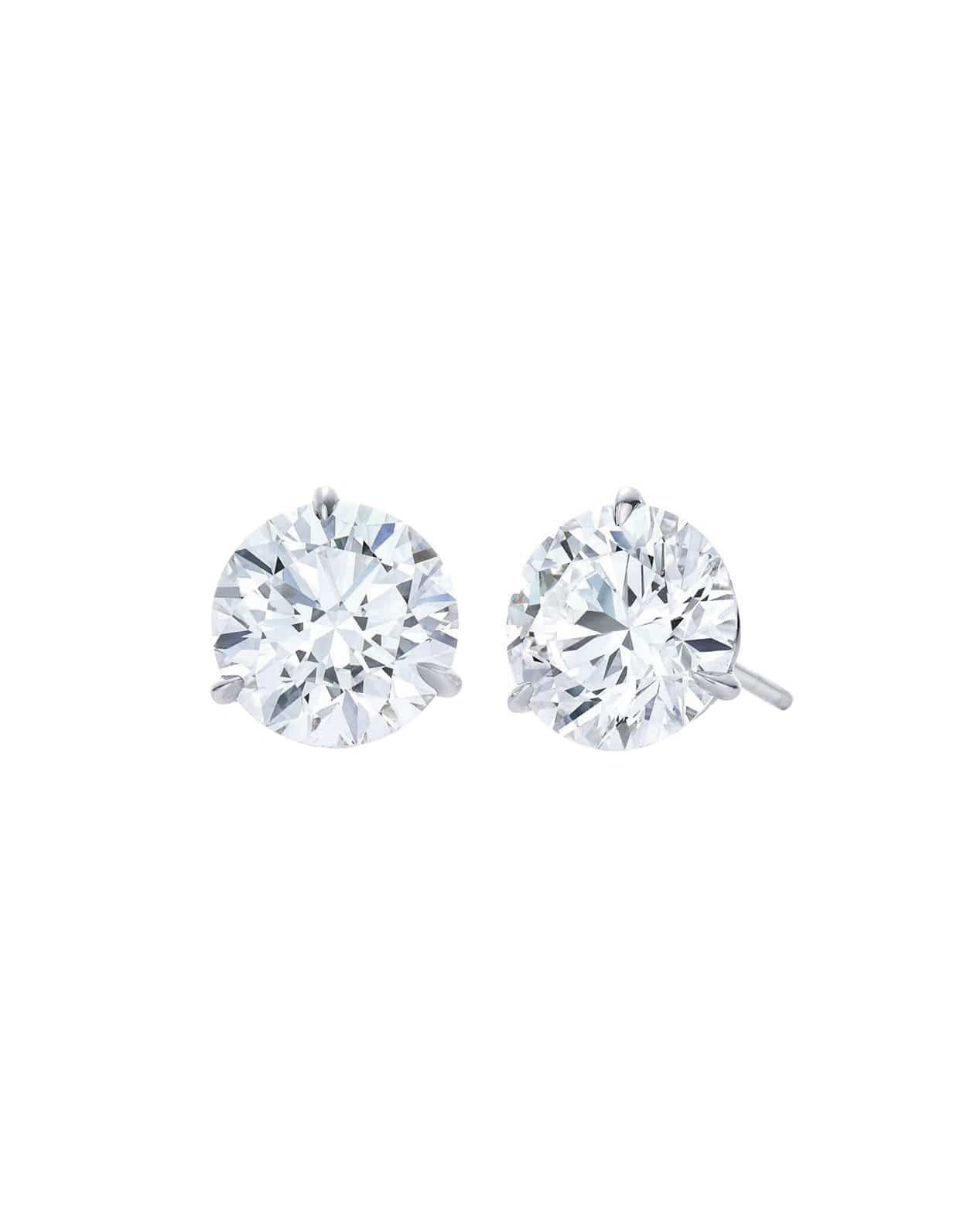 Round Diamond Stud Earrings