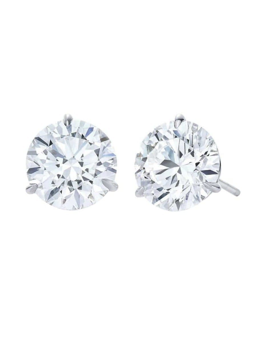 KWIAT-Round Diamond Studs 3.04ctw-PLATINUM