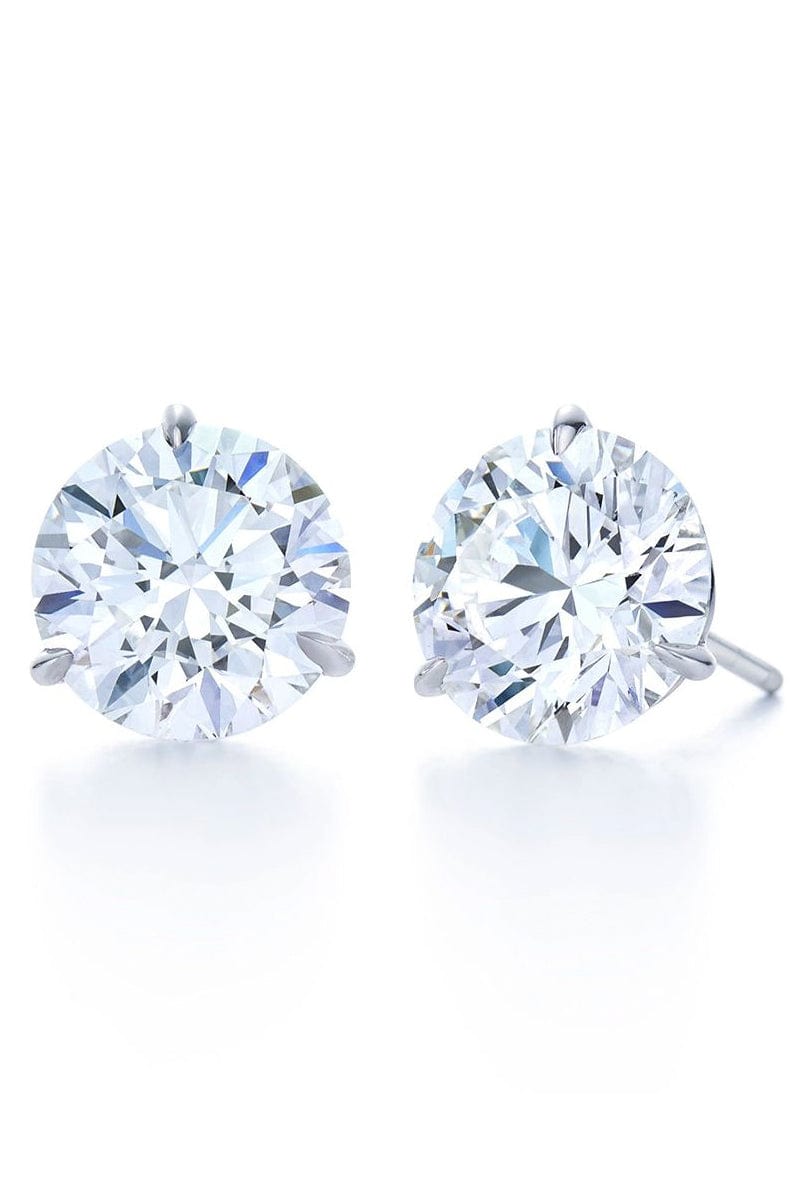 KWIAT-Round Diamond Studs 4.04ctw-PLATINUM