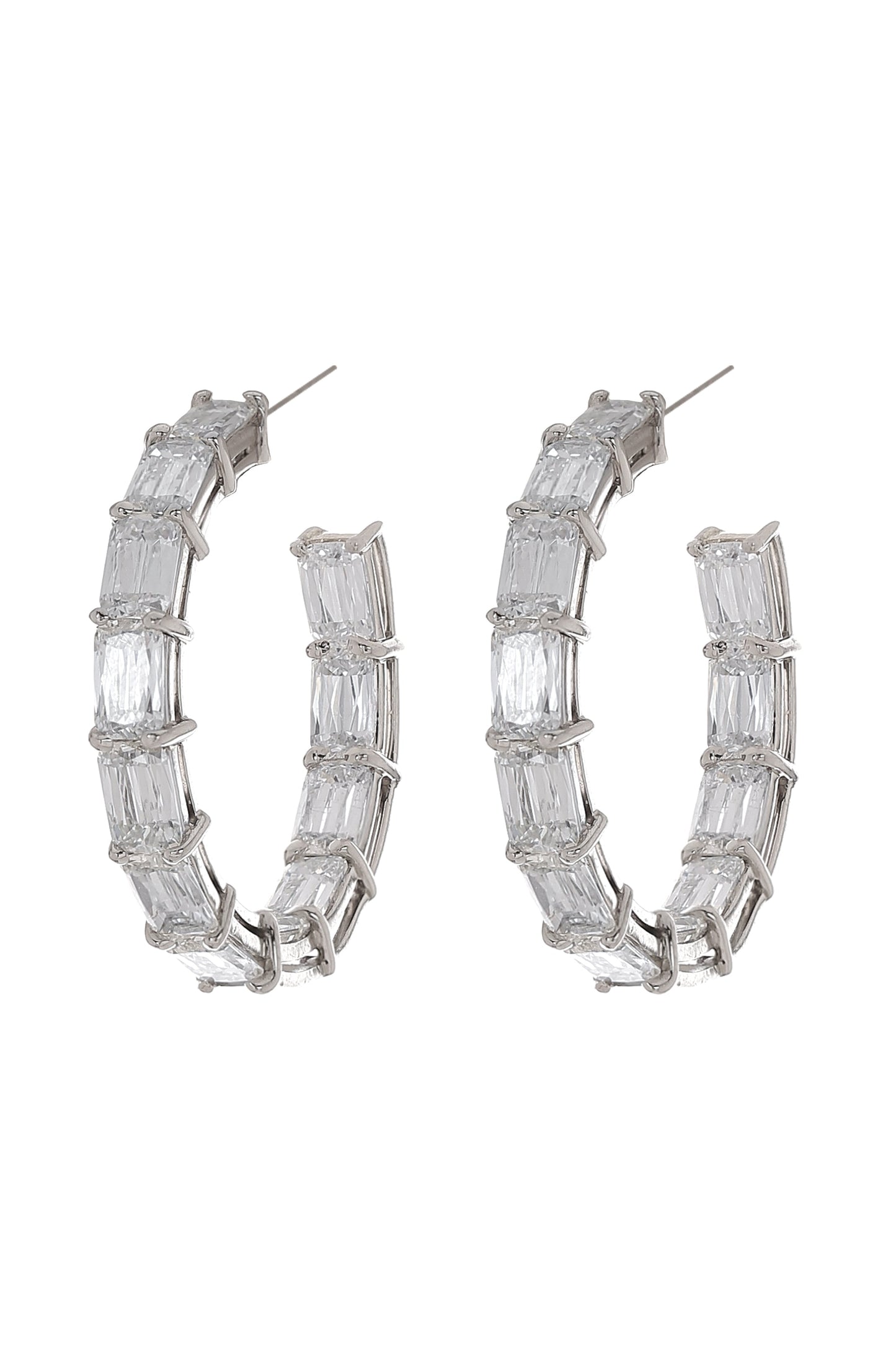 KWIAT-Small Diamond Hoop Earrings-PLATINUM