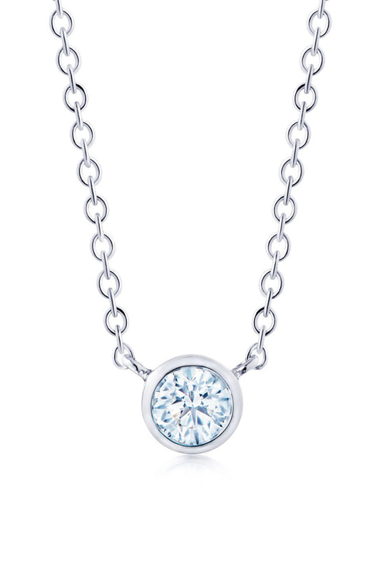 Round Bezel Pendant Necklace-WHITE GOLD-16-JEWELRYFINE JEWELEARRING-Vendor