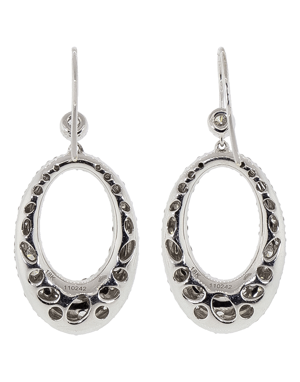 KWIAT-Cobblestone Collection Diamond Pave Circle Earrings-WHITE GOLD