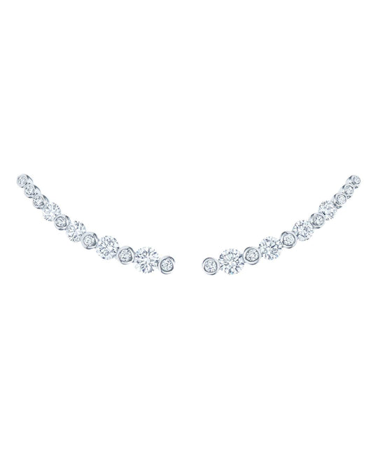 KWIAT-Lyric Diamond Ear Climbers-WHITE GOLD