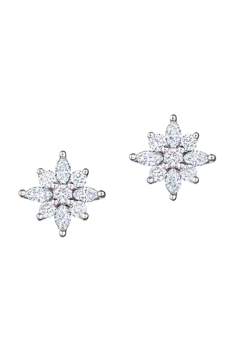 Petite Diamond Star Stud Earrings-WHITE GOLD-JEWELRYFINE JEWELEARRING-KWIAT