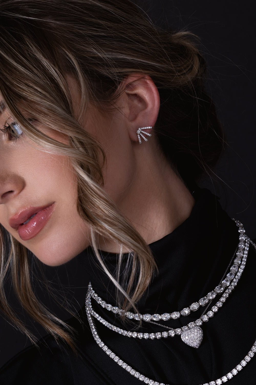 KWIAT-Diamond Wrap Earrings-WHITE GOLD