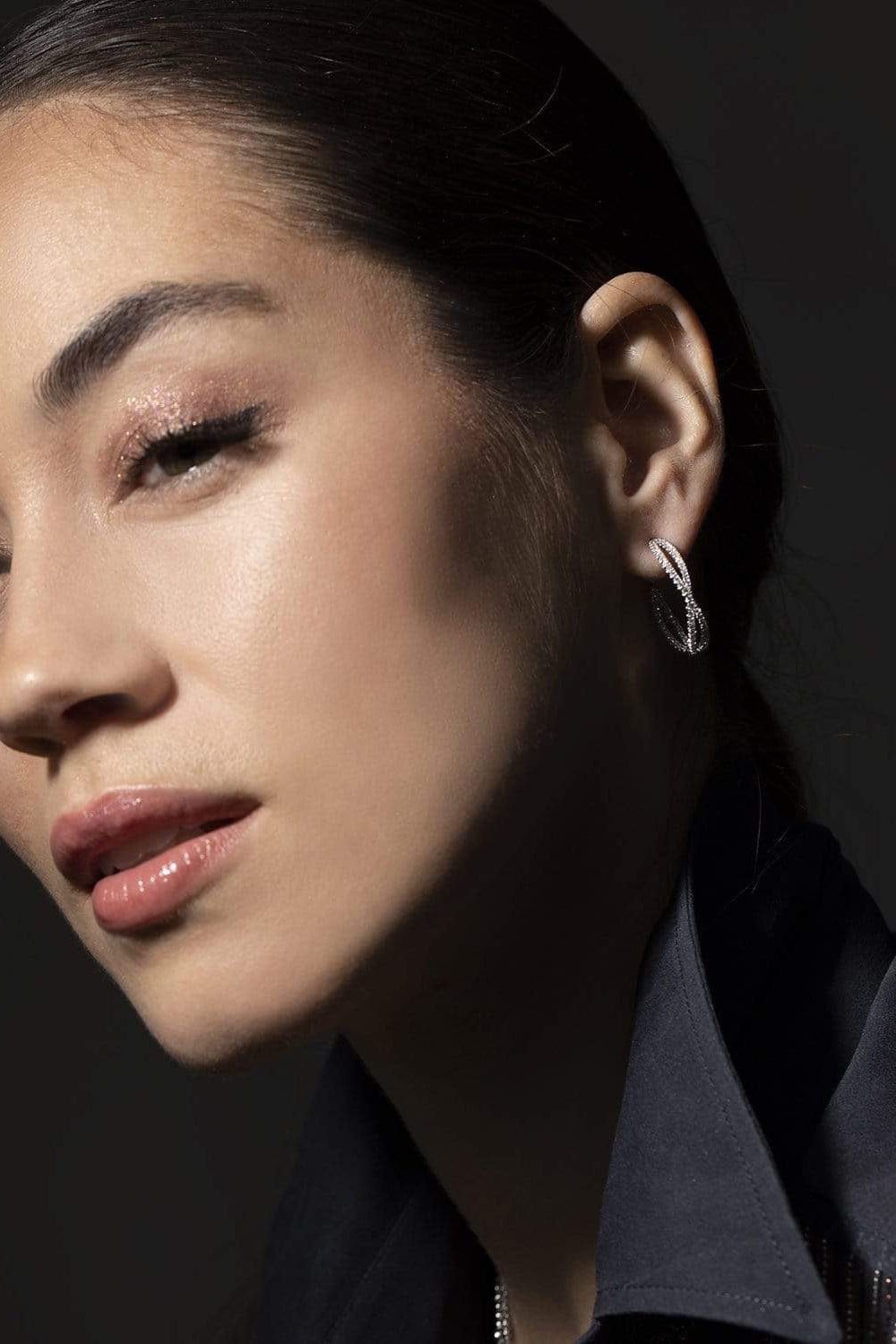 KWIAT-Fidelity Diamond Petite Hoop Earrings-WHITE GOLD