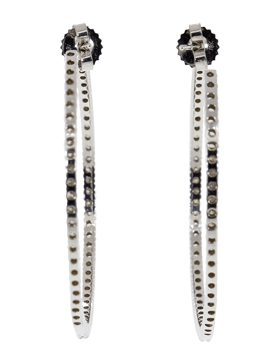 KWIAT-Large Diamond Hoop Earrings-WHITE GOLD