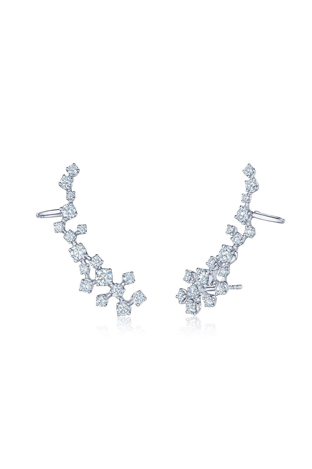 KWIAT-Starry Night Ear Climber Earrings-WHITE GOLD