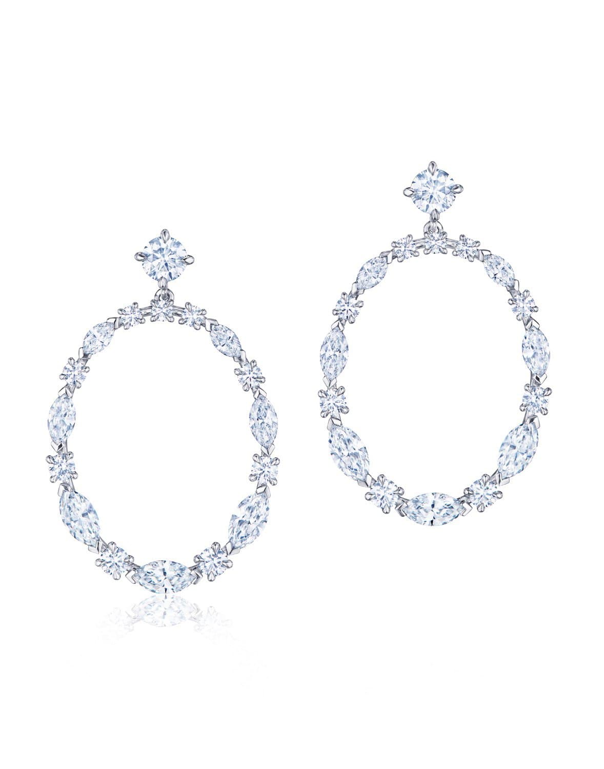 KWIAT-Starry Night Earrings-WHITE GOLD