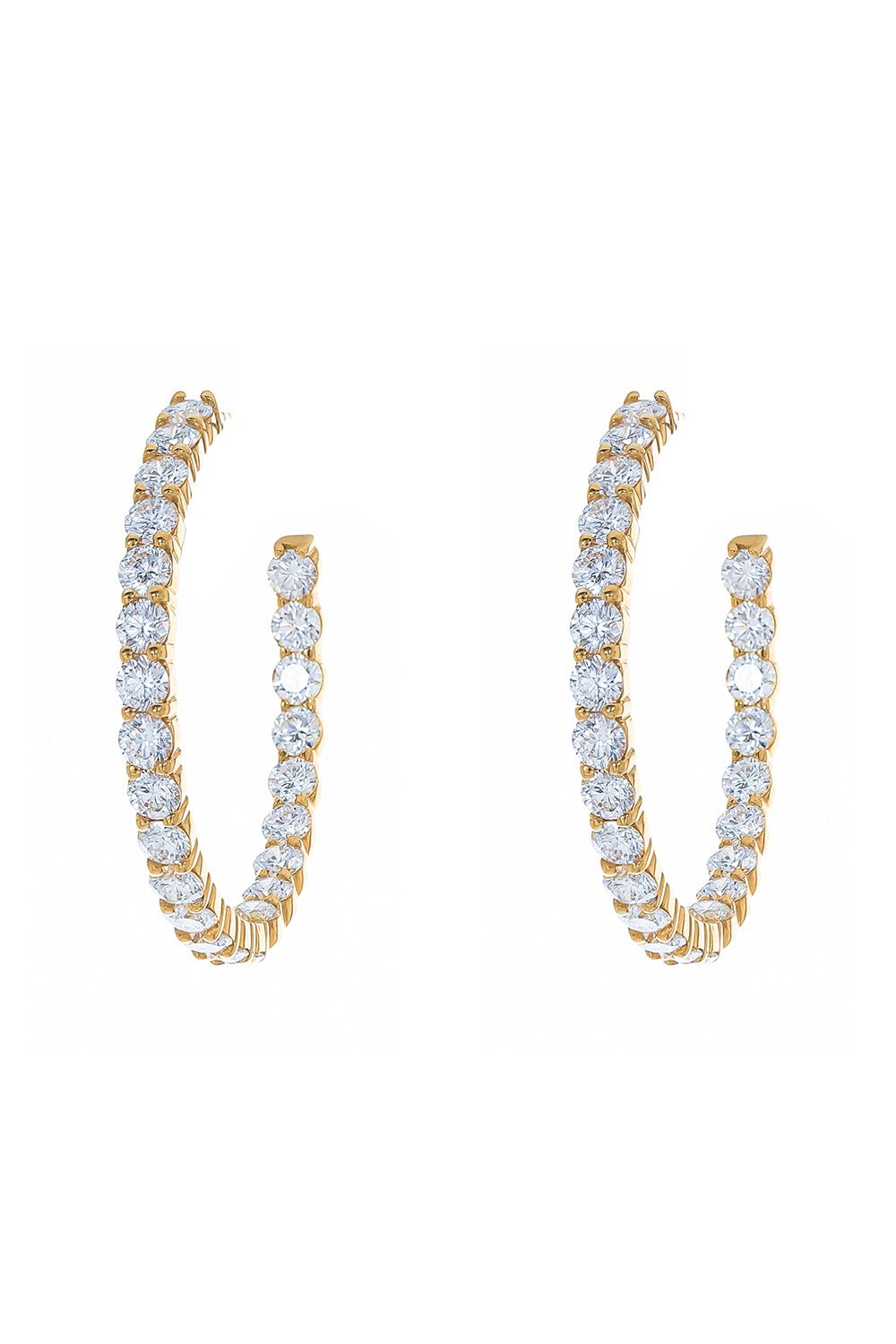 KWIAT-Diamond Hoop Earrings-YELLOW GOLD