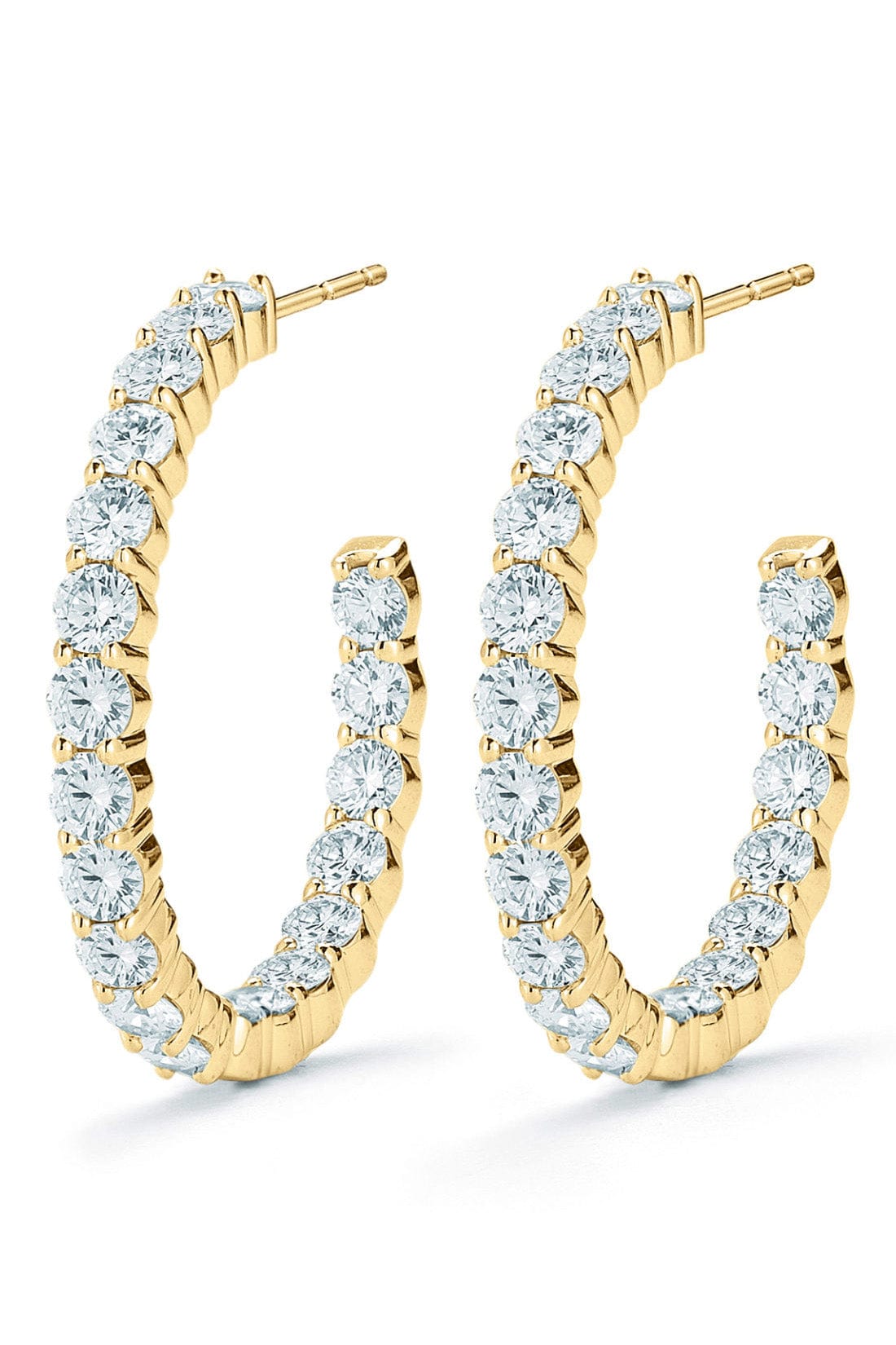 KWIAT-Diamond Hoops-YELLOW GOLD