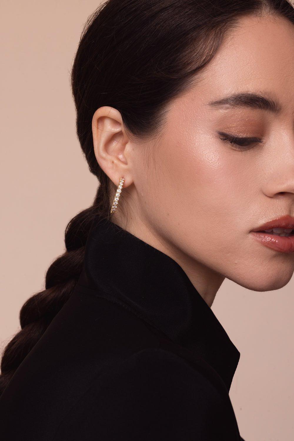 KWIAT-Diamonds Hoop Earrings-YELLOW GOLD