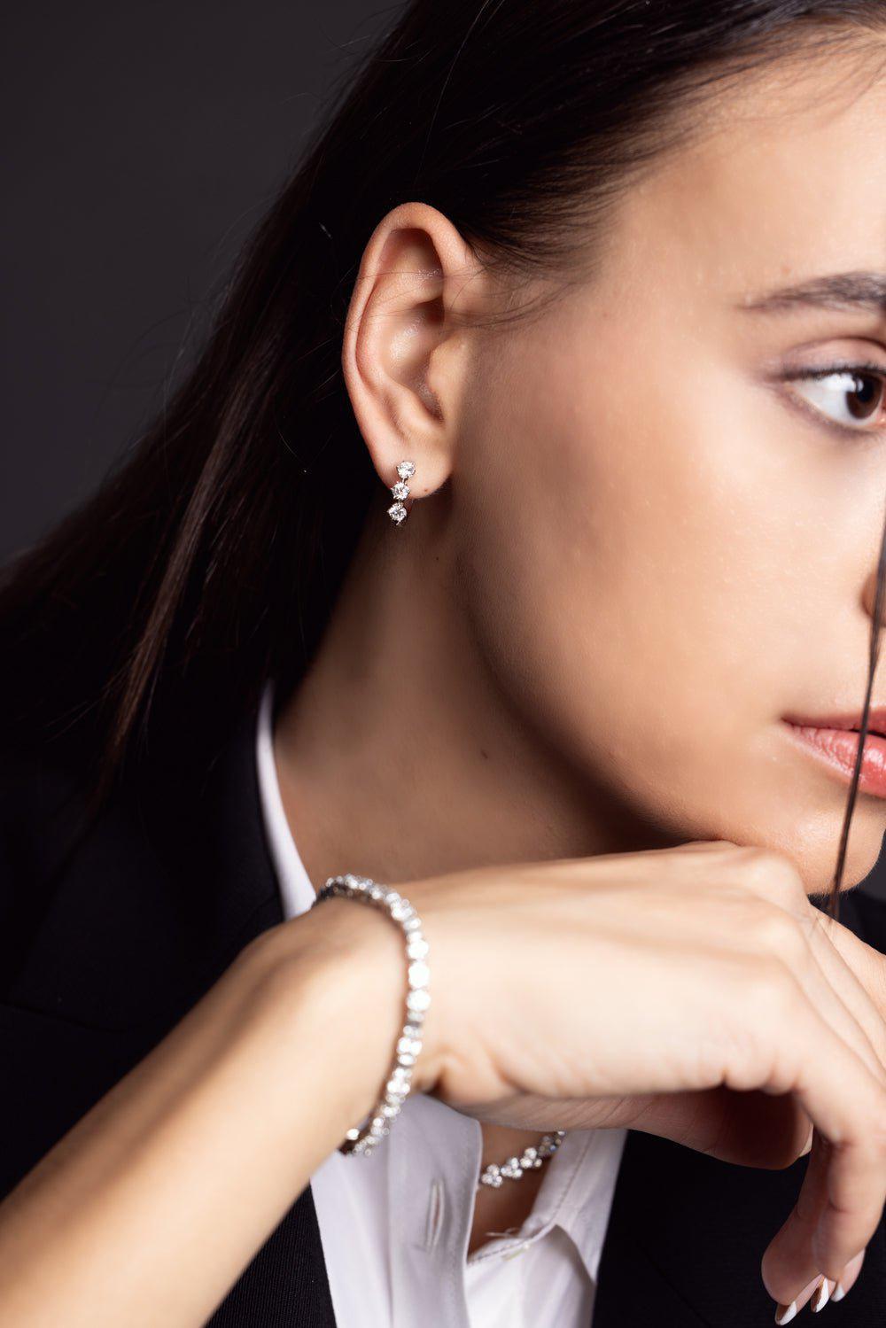 KWIAT-Medium Starry Night Hoop Earrings-YELLOW GOLD