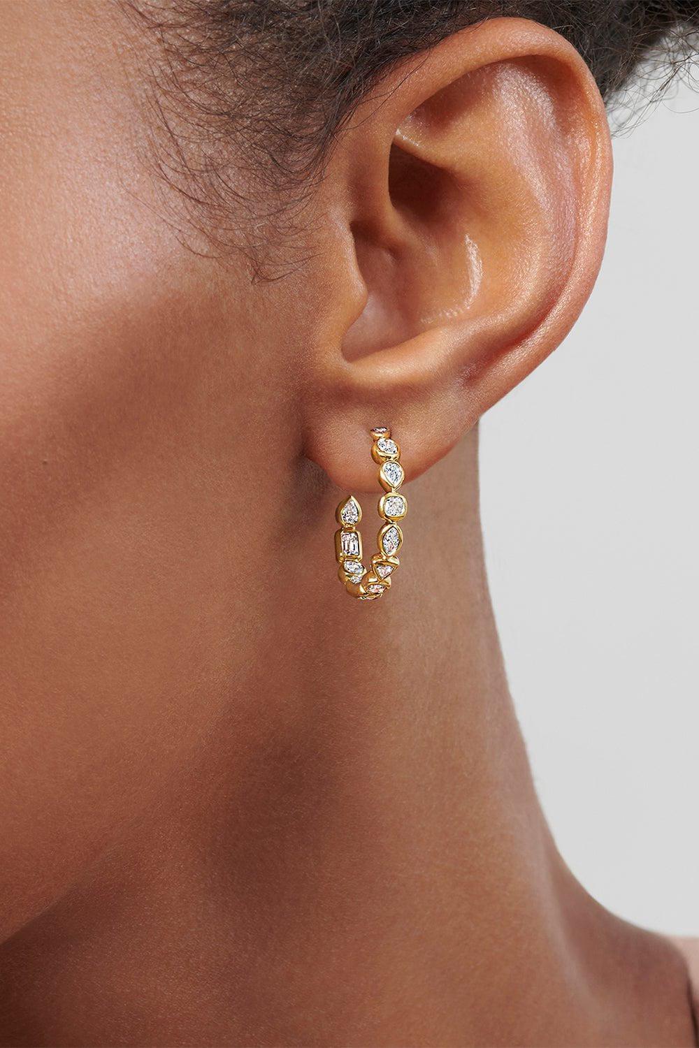 KWIAT-Portofino Hoop Earrings-YELLOW GOLD