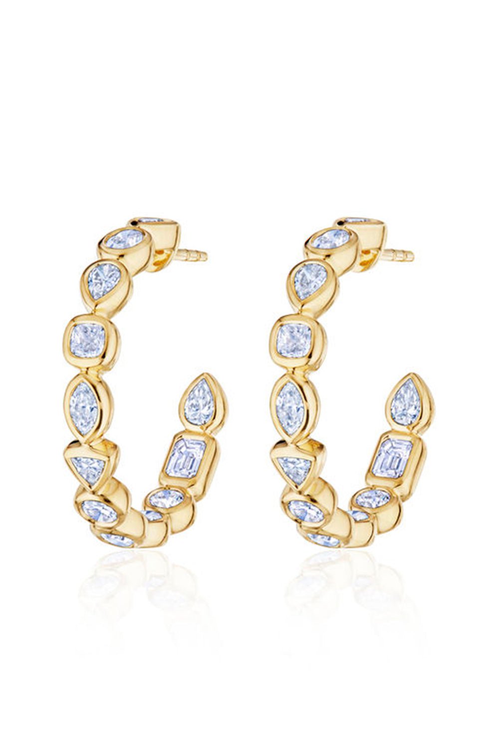 KWIAT-Portofino Hoop Earrings-YELLOW GOLD
