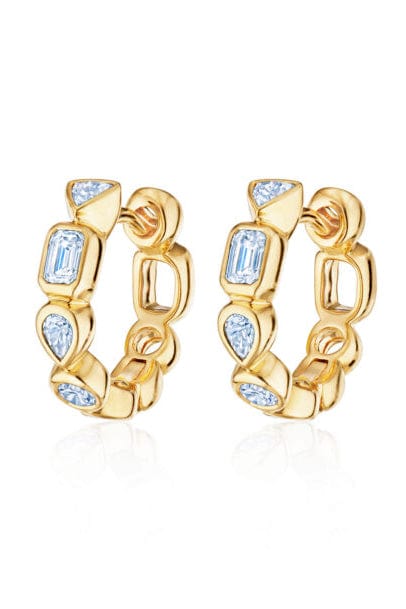 KWIAT-Portofino Petite Hoop Earrings-YELLOW GOLD