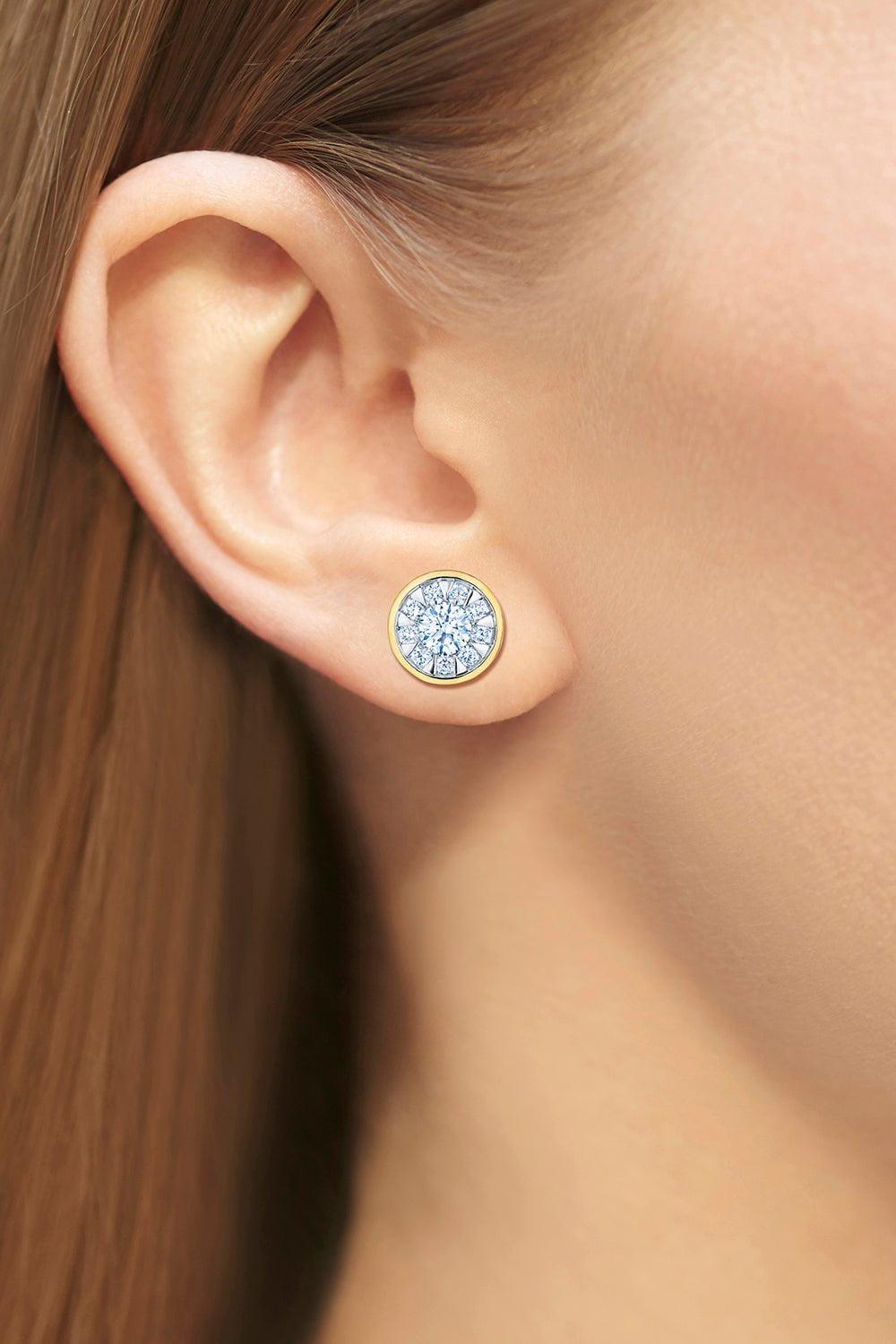 KWIAT-Sunburst Stud Earrings-YELLOW GOLD