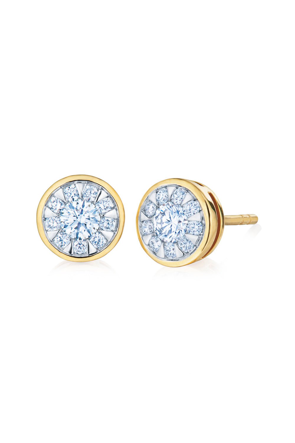 KWIAT-Sunburst Stud Earrings-YELLOW GOLD