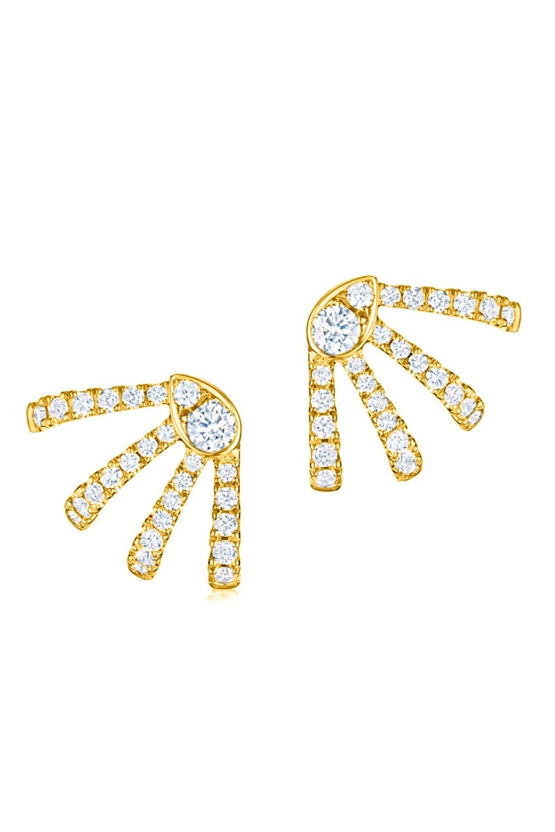 KWIAT-Vine Wrap Earrings-YELLOW GOLD