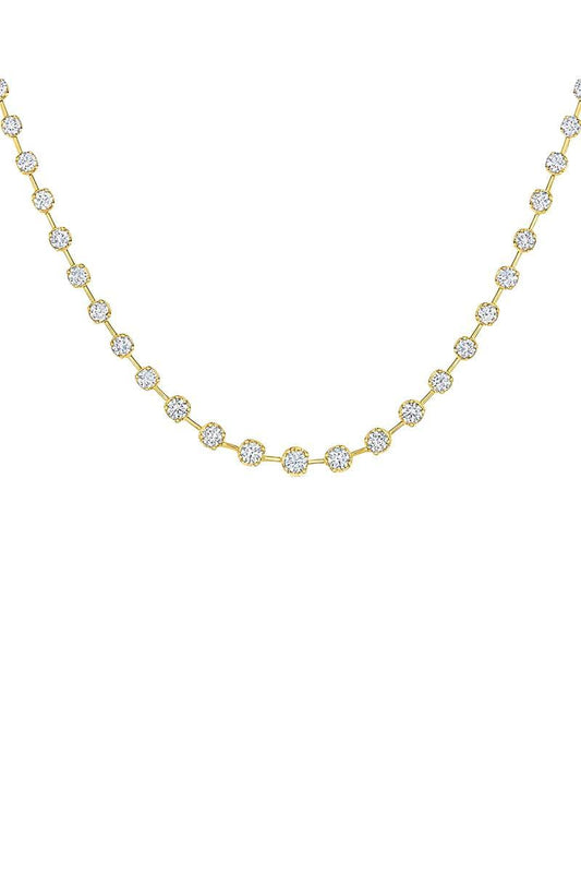 Starry Night Partway Diamond Necklace-YELLOW GOLD-JEWELRYFINE JEWELNECKLACE O-KWIAT