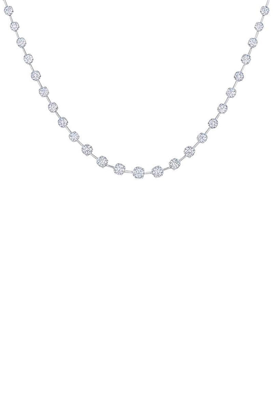 Starry Night Diamond Partway Necklace - White Gold-WHITE GOLD-JEWELRYFINE JEWELNECKLACE O-KWIAT